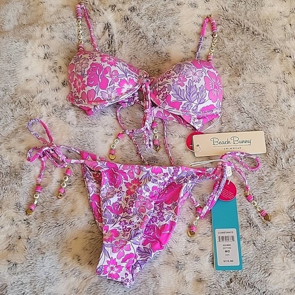 Beach bunny bikini. Push up top, small. Side tie bottom, medium. - Picture 5 of 8